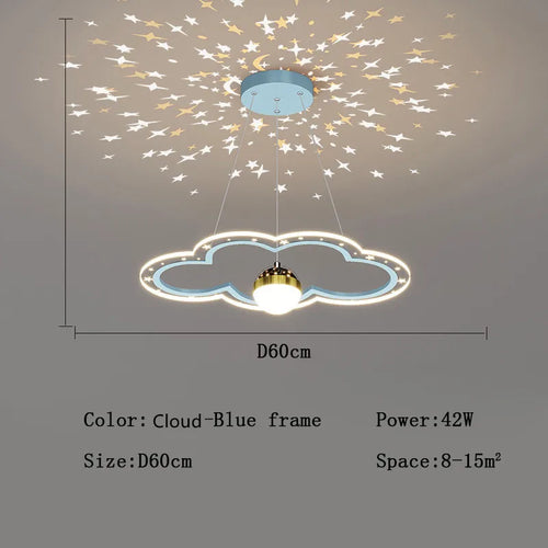 lustre étoile créatif lumineux pour chambre d'enfants - vue 11 sur 21
