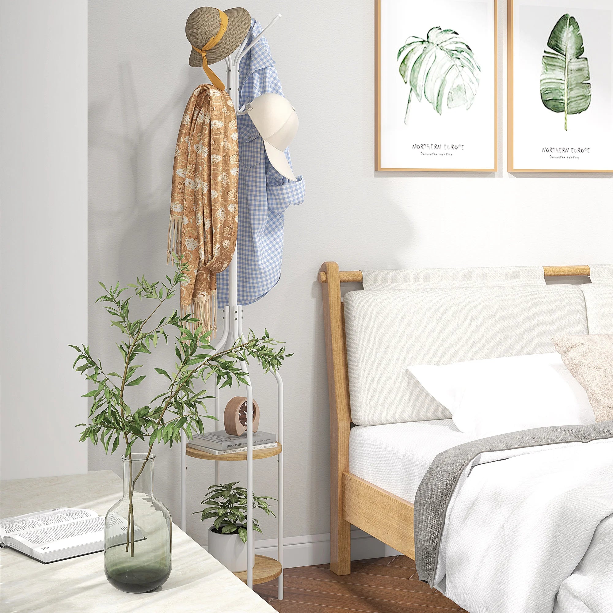 étagère design en forme d'arbre deux niveaux moderne et pratique - vue 4 sur 7
