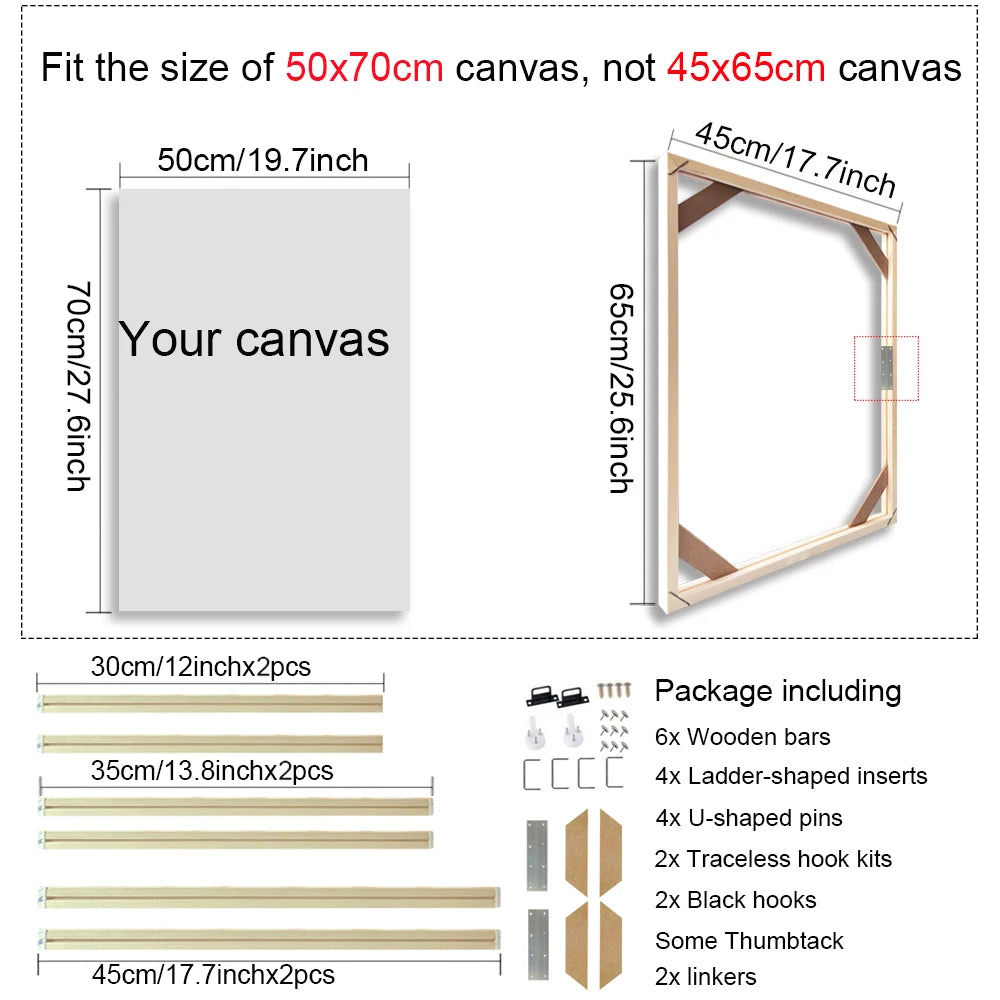 cadre mural en bois pour toiles et peintures décoratives - vue 14 sur 30