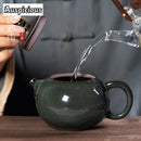Theiere artisanale celadon craquele 300ml style longquan luxe