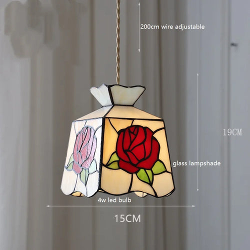 suspension fleur verre cuivre nordique moderne led iwhd europe syle - vue 10 sur 26