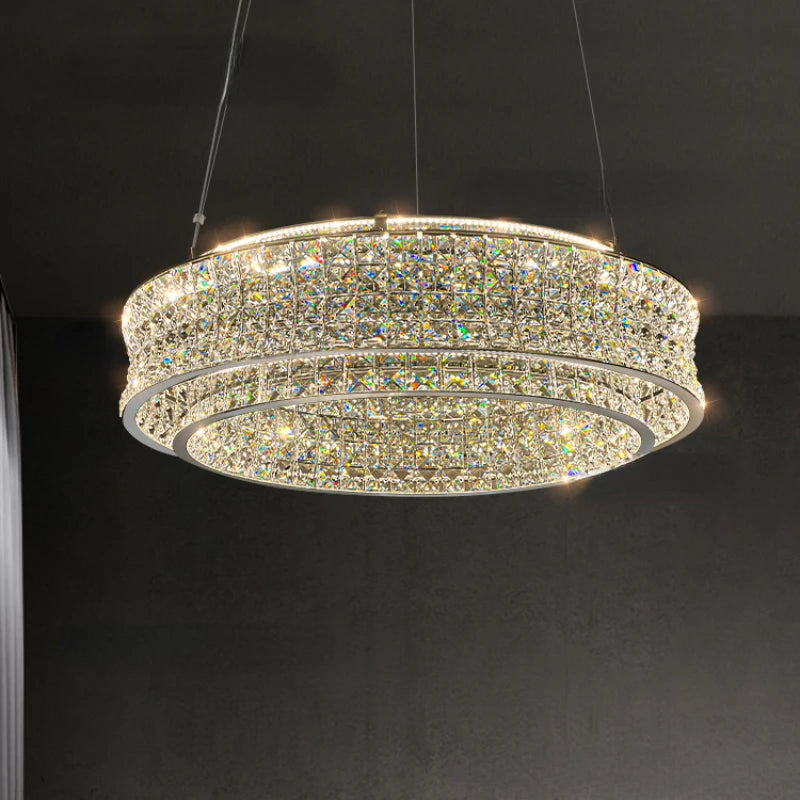 lustre de luxe en cristal pour restaurant bar et hôtel intérieur - vue 3 sur 14