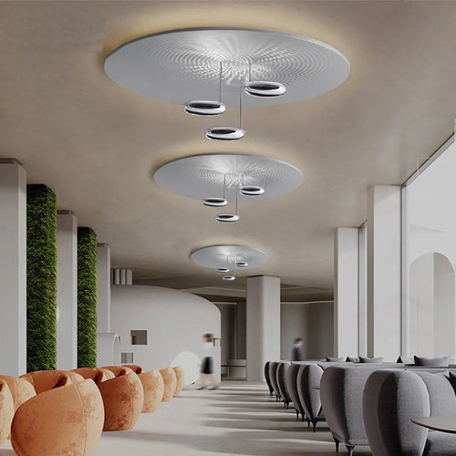 lustre italien moderne minimaliste créatif réflexion diffuse haricot lumière - vue 7 sur 10