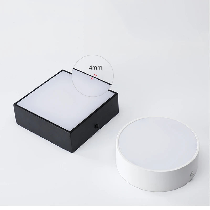 1PCS Black Light White Light Surface Mount LED Panel Bulb Round Square 16w 24w 30w LED Ceiling Light Down Light AC110v-220V - vue 2 sur 5