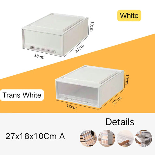 tiroirs empilables en plastique transparent pour rangement pratique - vue 40 sur 48