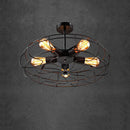 Ventilateur plafonnier rétro Loft ventilateur suspension café salon chambre balcon couloir luminaire lustre
