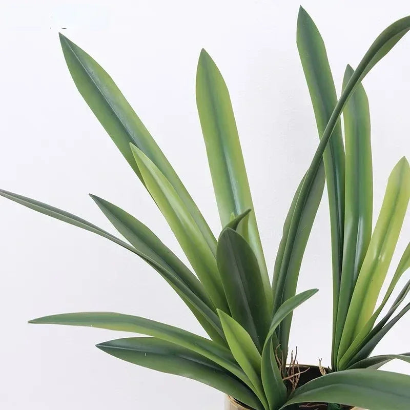 feuilles de clivia artificielles en caoutchouc souple pour décoration intérieure - vue 4 sur 9