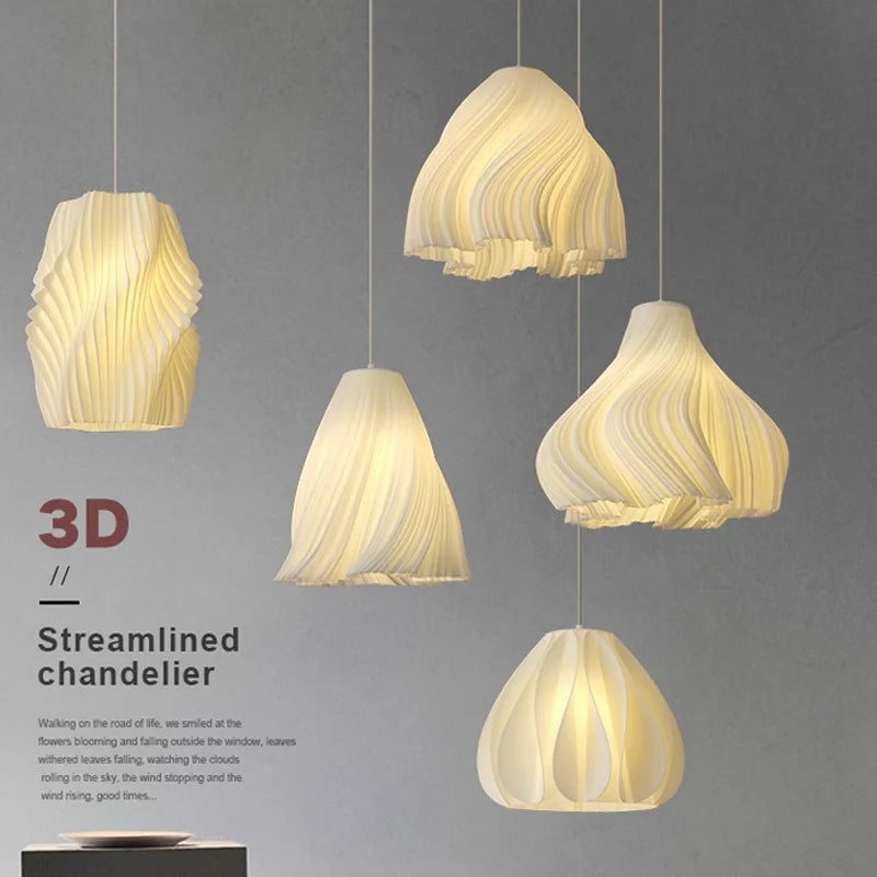 lustre moderne simple impression 3d créative à trois extrémités - vue 2 sur 19