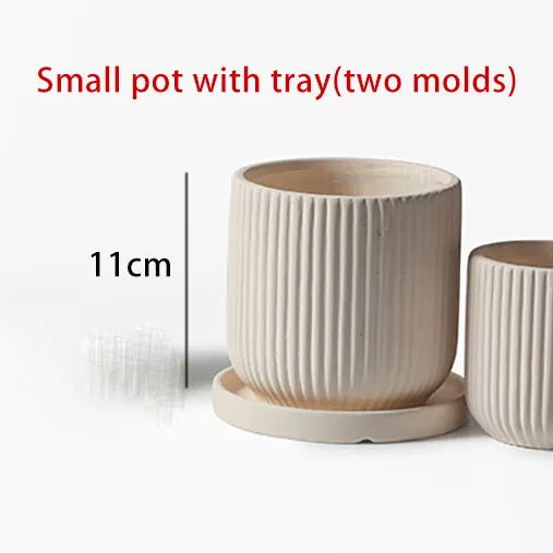 moule en silicone pour pot de fleurs créatif en ciment - vue 12 sur 14