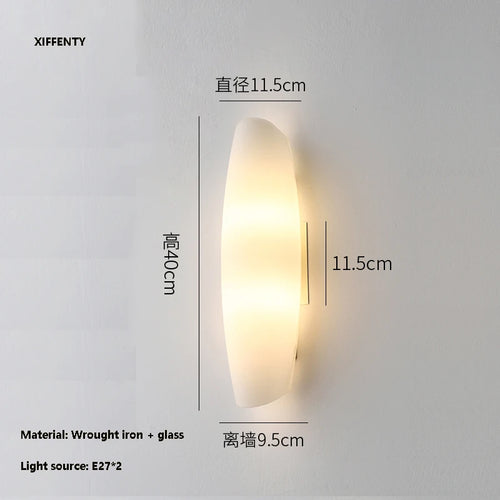 applique murale en verre blanc à led pour décoration intérieure - vue 9 sur 8