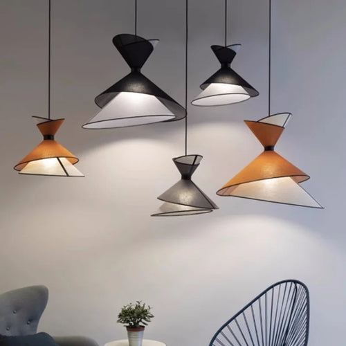 Moderne minimalisme tissu suspension LED lumières haut-parleur conception barre suspension lampe salle à manger suspension lampe Led Luminarias lampe luminaire - vue 2 sur 13