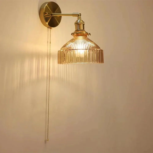applique murale verre moderne vintage miroir allée chambre coucher chevet café restaurant interrupteur prise éclairage maison - vue 14 sur 20