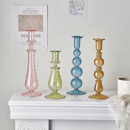 bougeoir en verre créatif pour décoration moderne et élégante - vue 3 sur 10