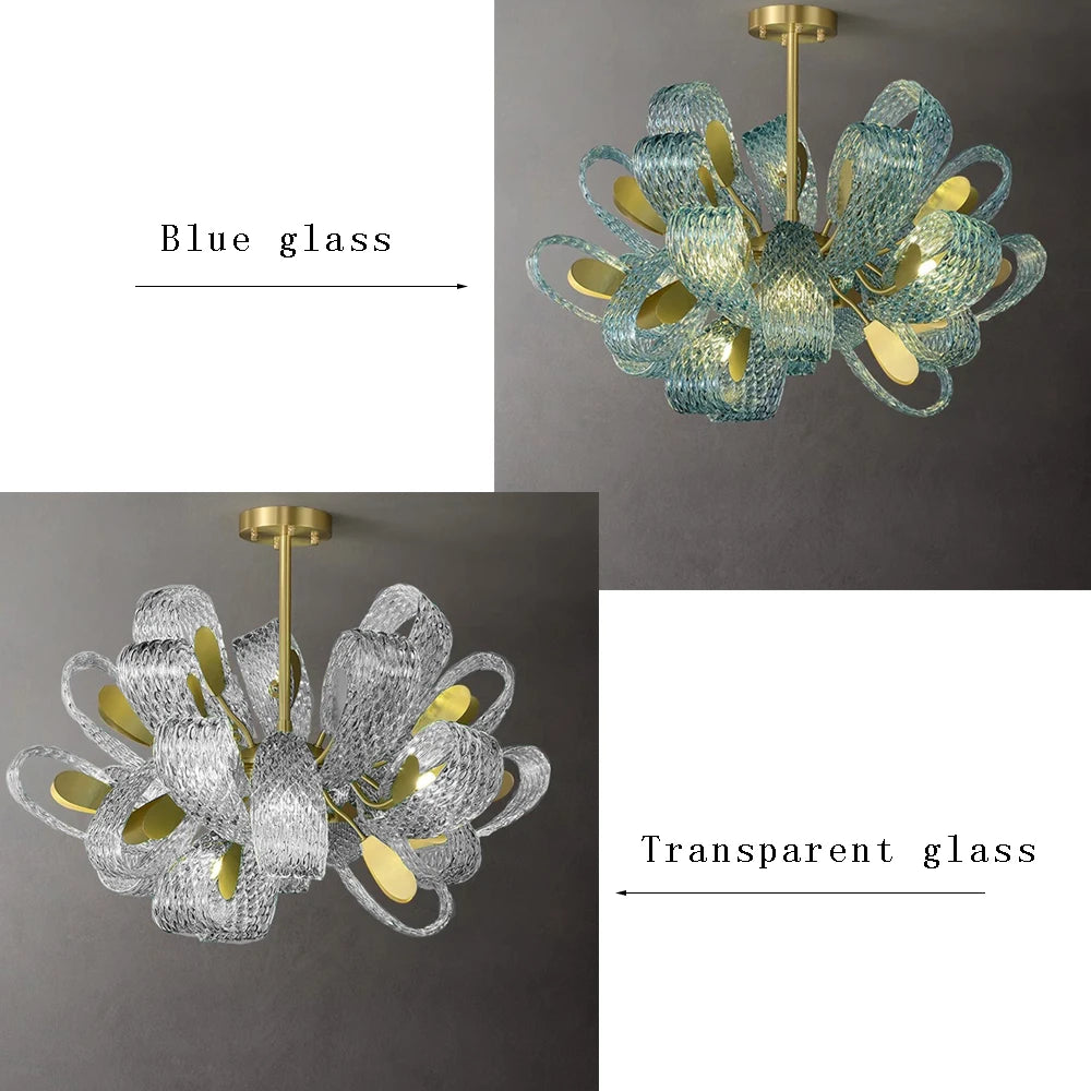 Placards de chambre à coucher bleu serpent échelle verre luminaire applique murale LED lampe Lustre luxe décor à la maison appareil ménager décoration murale - vue 6 sur 18