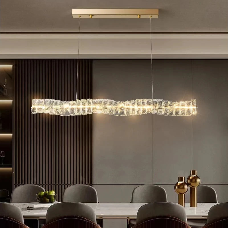 2024 Luxury K9 Crystals Chandelier Led Pendant Lights Steel Luxury Hanging Lamp Fixtures For Home decoration - vue 1 sur 24