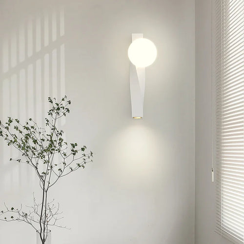 applique murale led en aluminium et verre rotatif - vue 4 sur 12