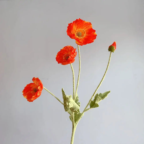 bouquet de fleurs artificielles pavot pour décoration maison jardin fête - vue 24 sur 26