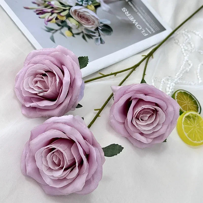 branches de roses artificielles en soie pour décoration élégante - vue 7 sur 40