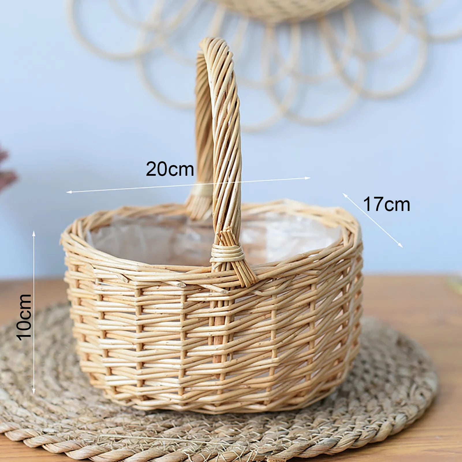 panier à fleurs mariage avec nœud papillon grande capacité polyvalent - vue 7 sur 16