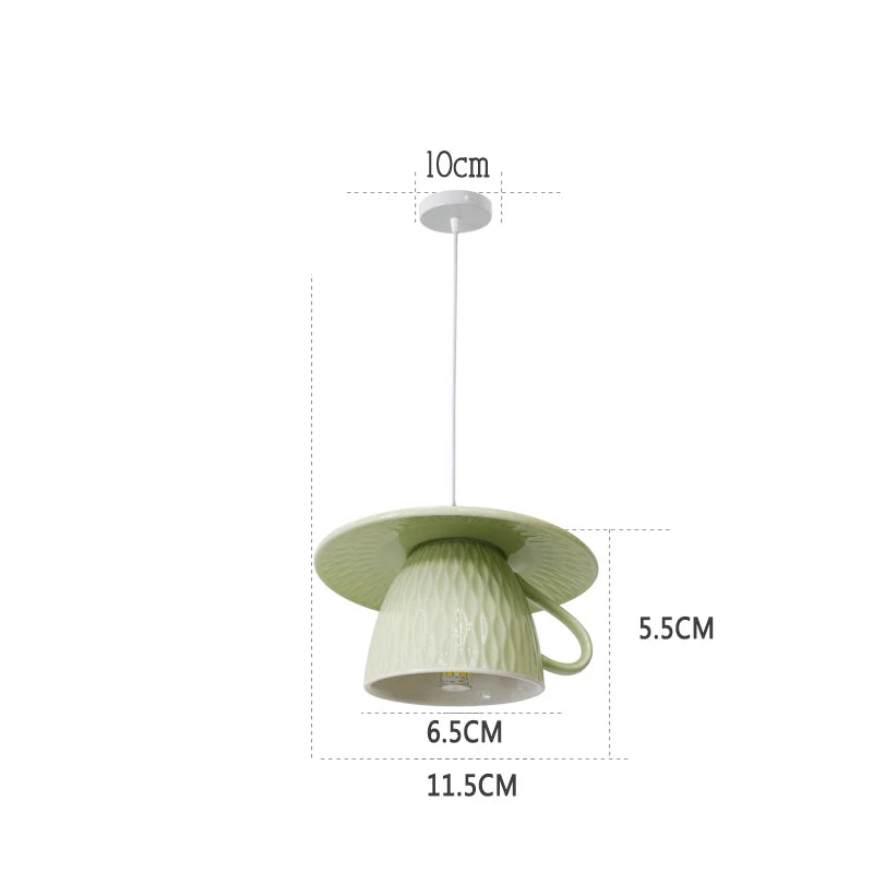 suspension moderne en céramique led théière pour cuisine - vue 28 sur 30