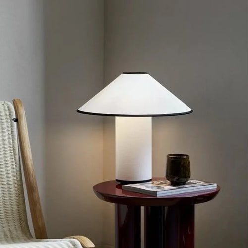 lampe de table nordique design en coton rétro décoratif - vue 3 sur 8