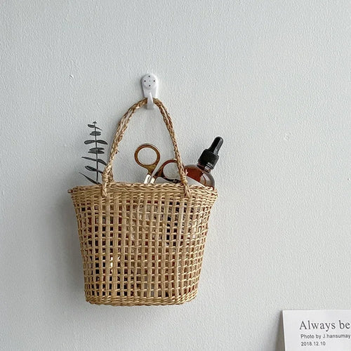 panier de pique-nique en rotin pour rangement et décoration intérieure - vue 6 sur 10