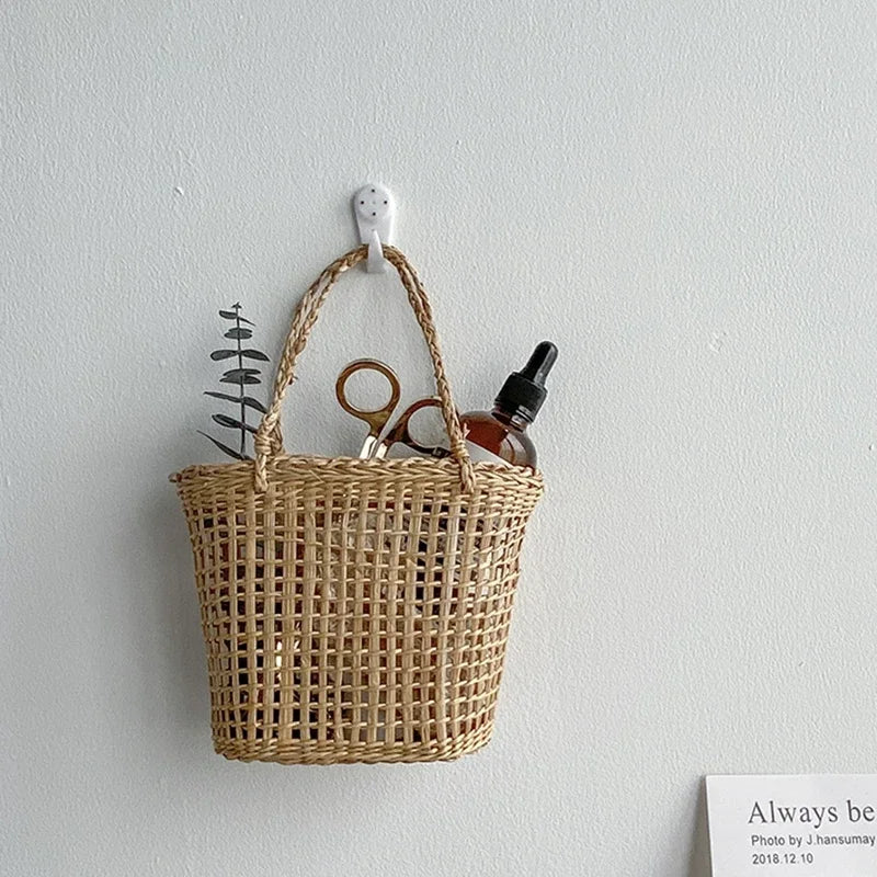 panier de pique-nique en rotin pour rangement et décoration intérieure - vue 5 sur 10