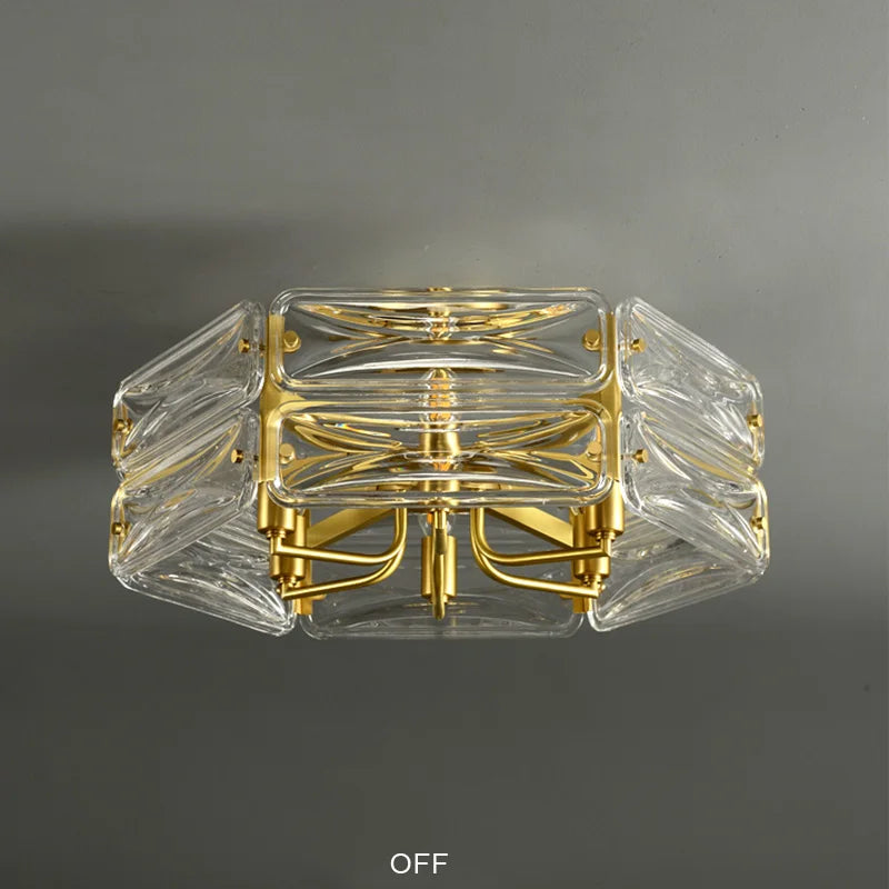 lustre nordique en cuivre led monté en surface moderne et luxueux - vue 6 sur 13