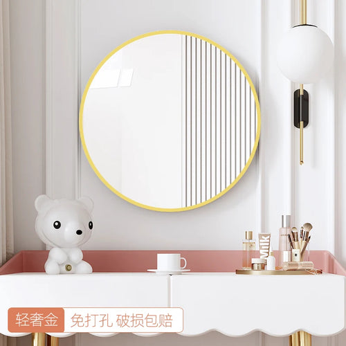 miroir décoratif nordique rond pour salle de bain - vue 8 sur 8