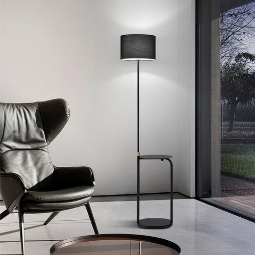 lampadaire minimaliste multifonctionnel avec interrupteur à pied - vue 3 sur 7