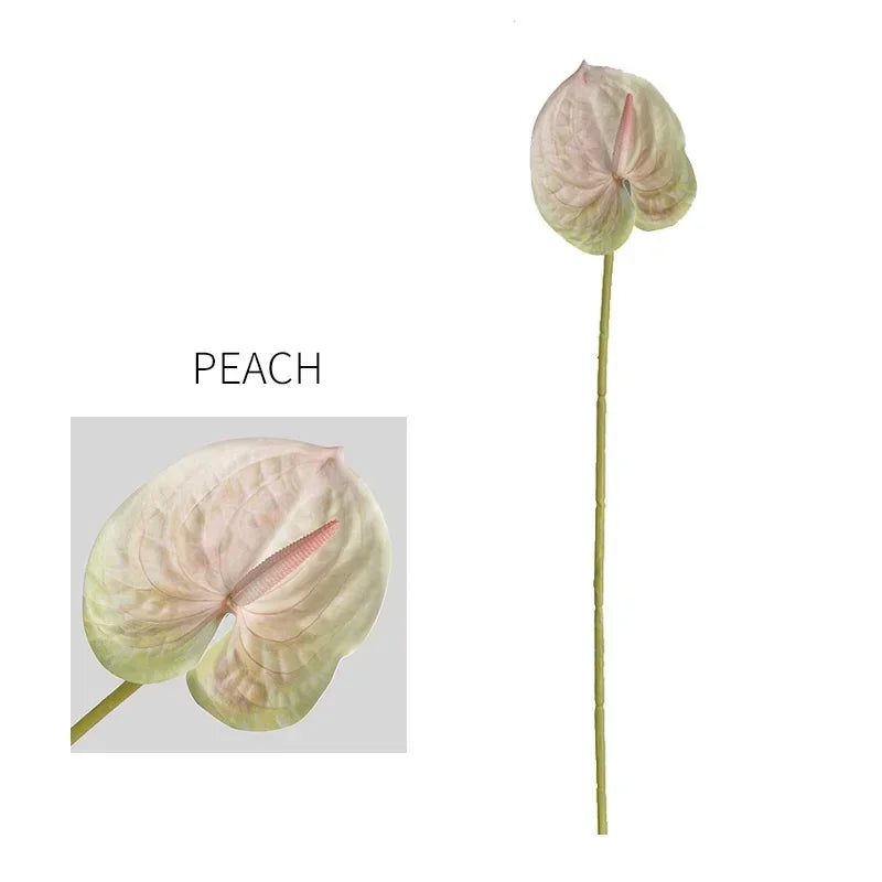 feuilles d'anthurium artificielles pour décoration florale et jardin - vue 21 sur 24