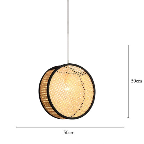 Lustre d'art Rural chinois noyau de bambou rotin LED chambre Restaurant étude lampe à Suspension luminaires décoratifs d'intérieur - vue 13 sur 15
