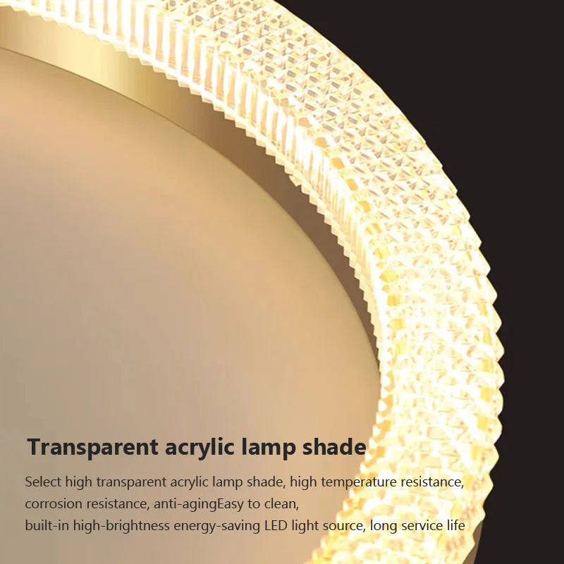 plafonnier led rond ou carré nordique pour décoration de luxe - vue 5 sur 14