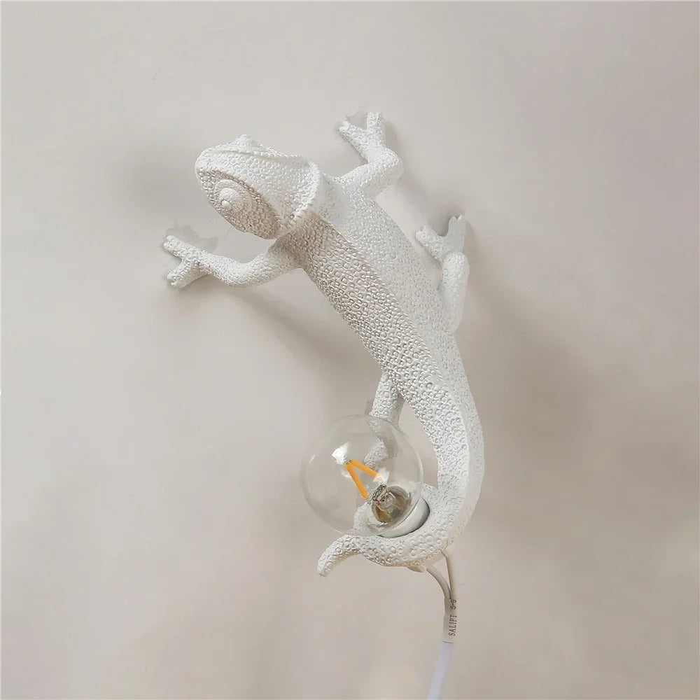 applique murale lézard mignon en résine luminaire de nuit - vue 11 sur 11