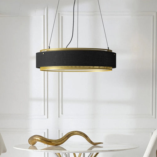 lampe led ronde dorée design industriel moderne décorative - vue 2 sur 9