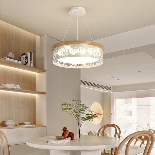 lustre led minimaliste rondin moderne romantique pour restaurant - vue 3 sur 12