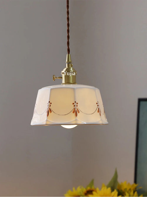 suspension élégante en laiton et céramique moderne pour cuisine - vue 3 sur 10