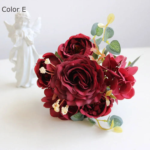 bouquet de fleurs artificielles pour décorations de mariage et automne - vue 12 sur 12