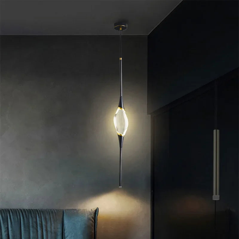 2023 Crystal Hanging Lamps for Ceiling Bedroom Bedside Chandelier Living Room Hallway Wall Lamp Room Decor Lighting Lustre - vue 3 sur 12