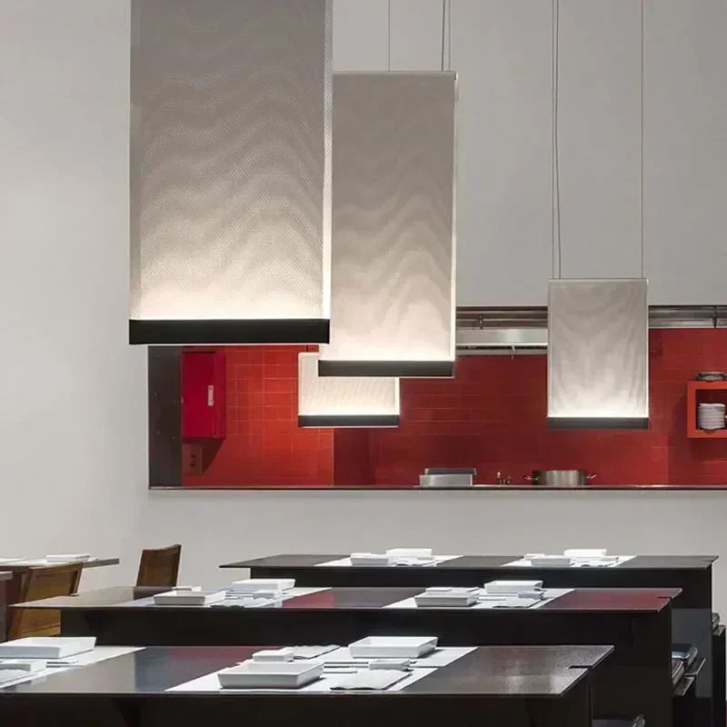 lustre moderne en tissu tricoté design nordique éclairage intérieur - vue 3 sur 17