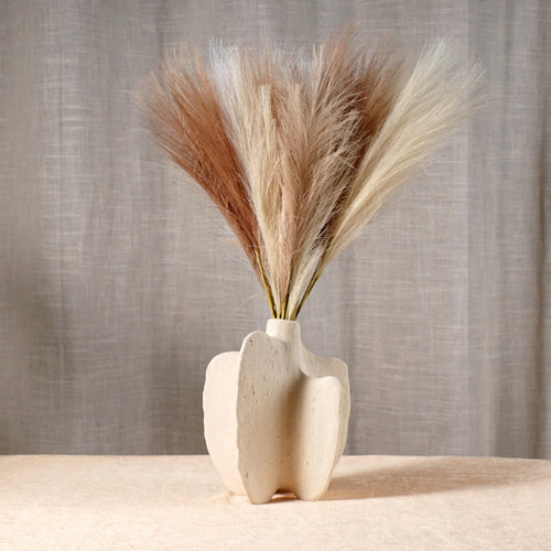 vase marin en céramique décoration nordique moderne fleurs séchées - vue 2 sur 14