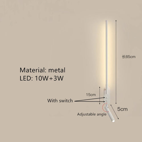 applique murale led minimaliste angle réglable 3000k - vue 14 sur 18