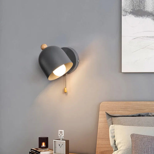 applique murale led macaron nordique décoration moderne avec interrupteur - vue 6 sur 9