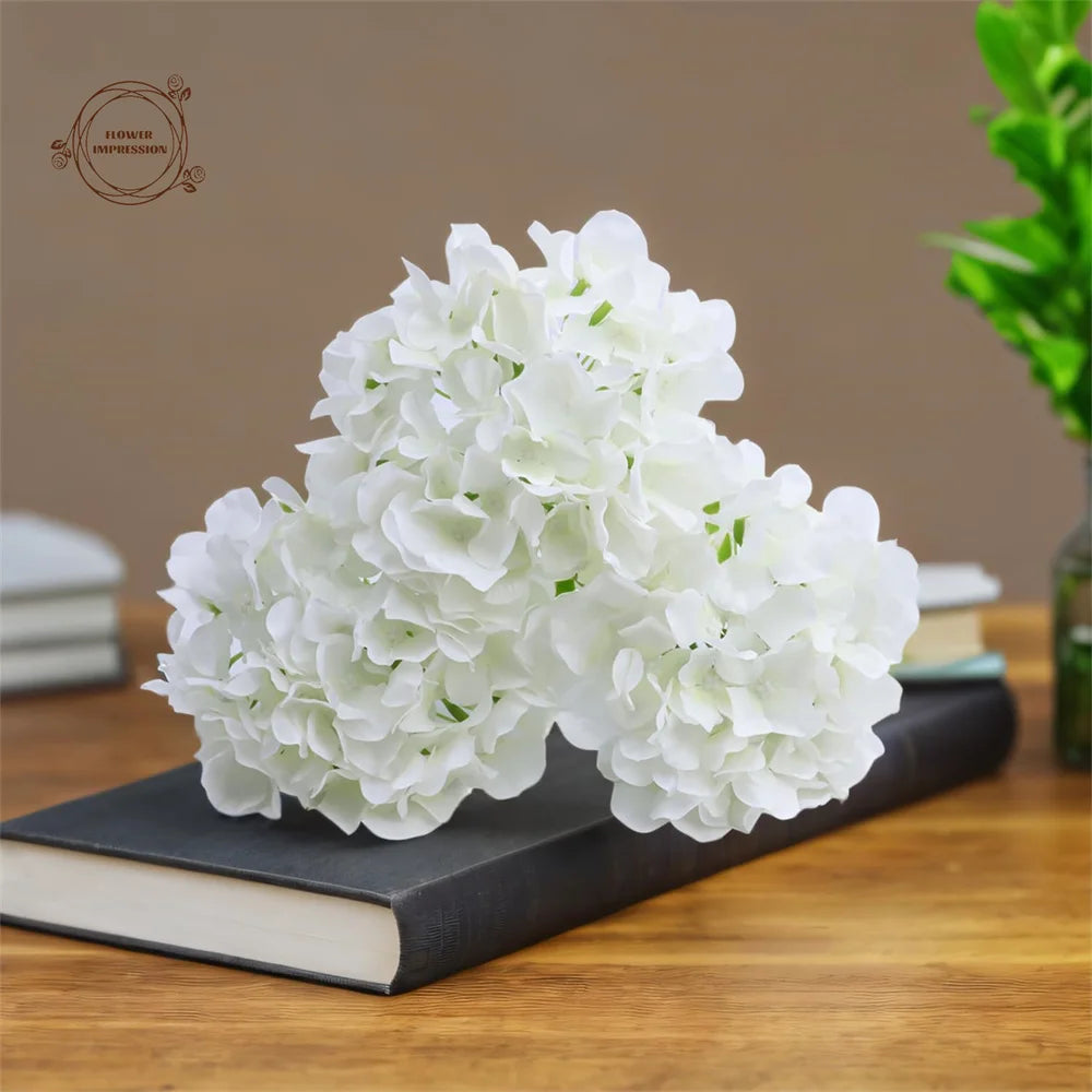 lot de 10 têtes d'hortensia artificielles pour décoration festive - vue 4 sur 7