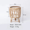 pot de fleurs en rotin support créatif en bambou