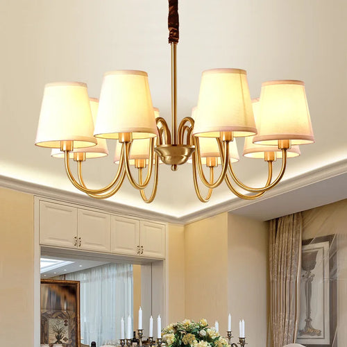 plafonnier led en cuivre design nordique moderne et luxueux - vue 2 sur 16