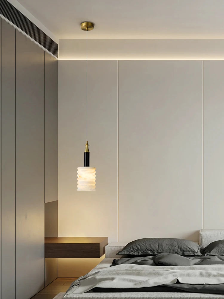 suspension moderne en pierre naturelle pour un éclairage minimaliste - vue 3 sur 8