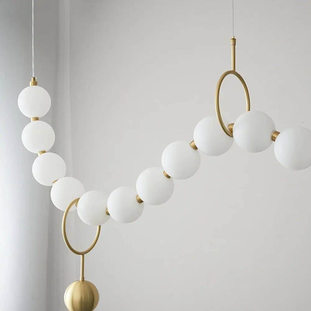 suspension moderne en verre design avec lumière led - vue 5 sur 11