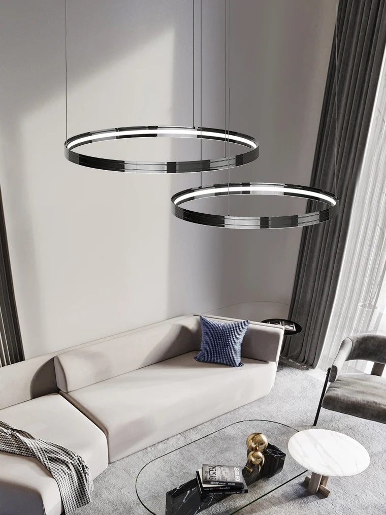 lustre moderne en métal pour éclairage intérieur élégant - vue 1 sur 16