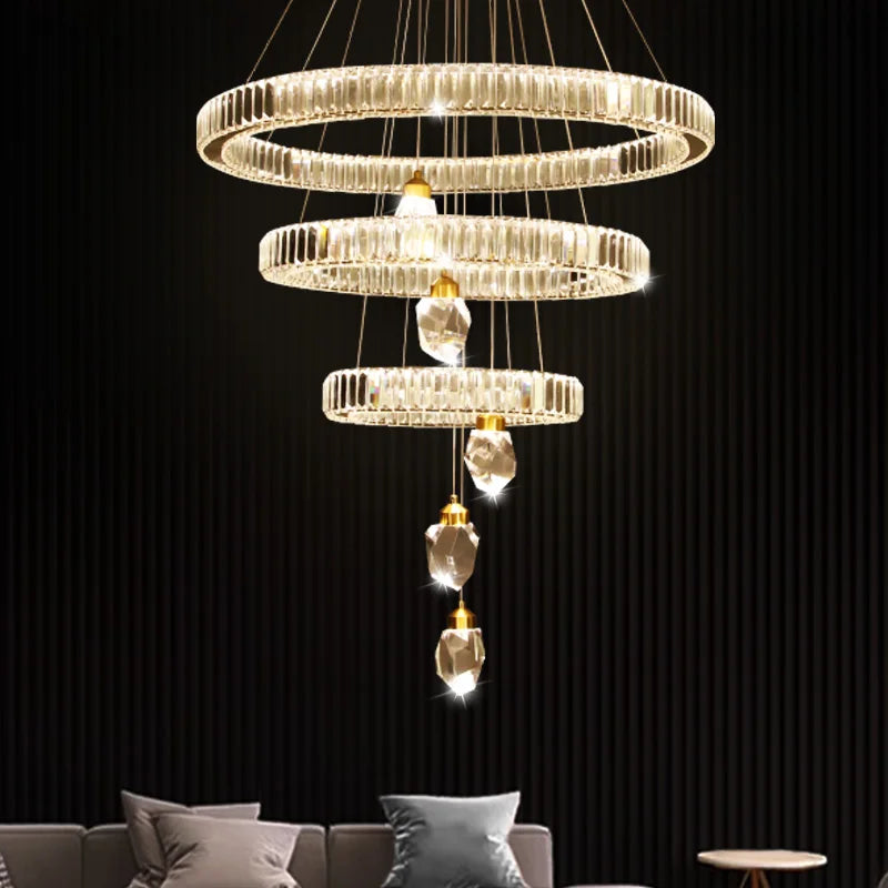 Hanging Light Pendant Lamp,Living Room Crystal Chandelier,Hanging Chandelier Lamp, Pendant Light,Lighting Fixtures Chandeliers - vue 2 sur 11